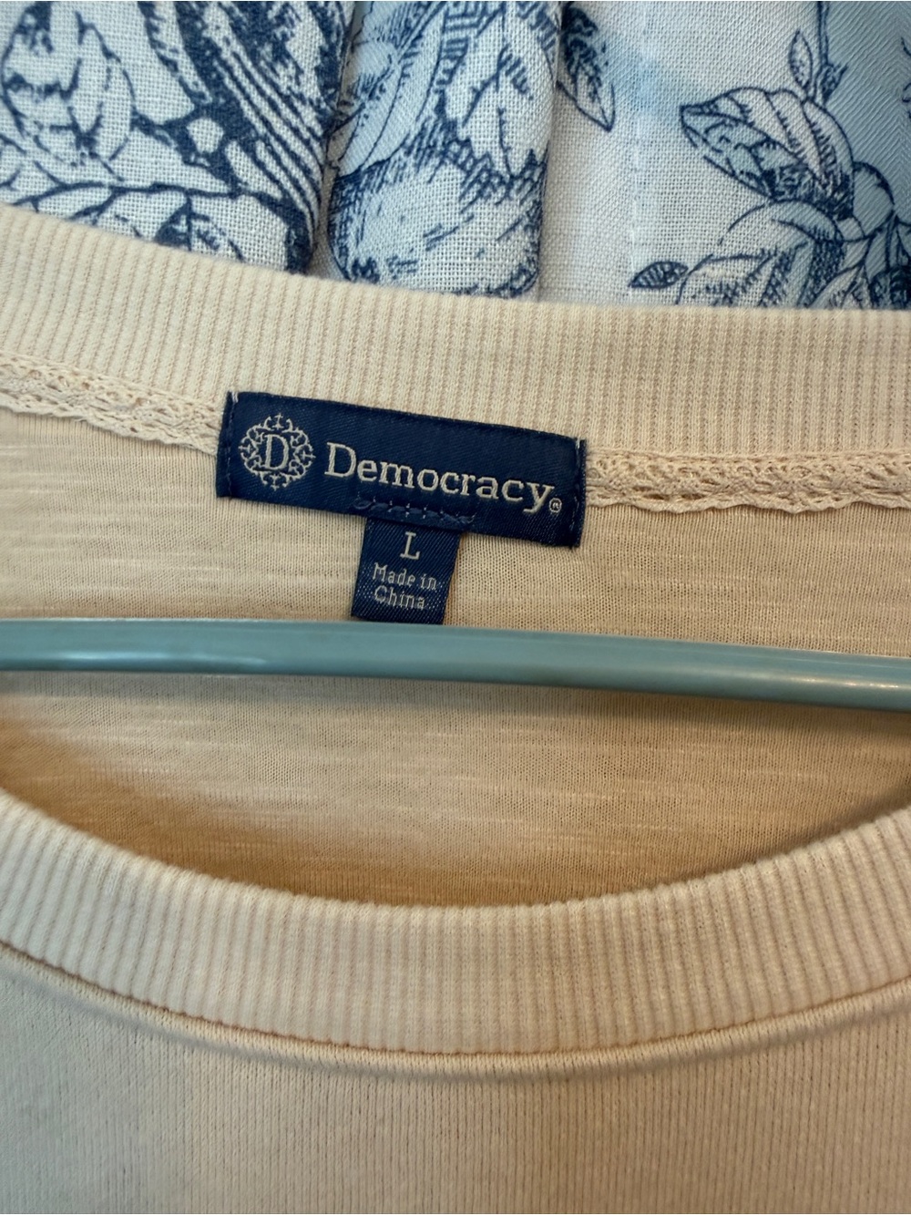 Democracy Ombre Floral Embroidered Sweatshirt - Peach & Sage - Picture 2 of 6